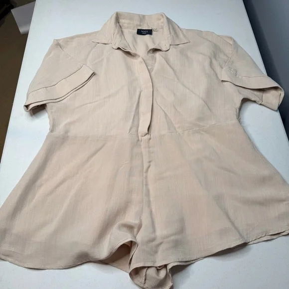 Vici Cream Casual Button Down Jumpsuit Romper - Picture 8 of 10